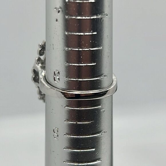 Beautiful Vintage Silver Ring With Blue Marbled Stone - Picture 6 of 6